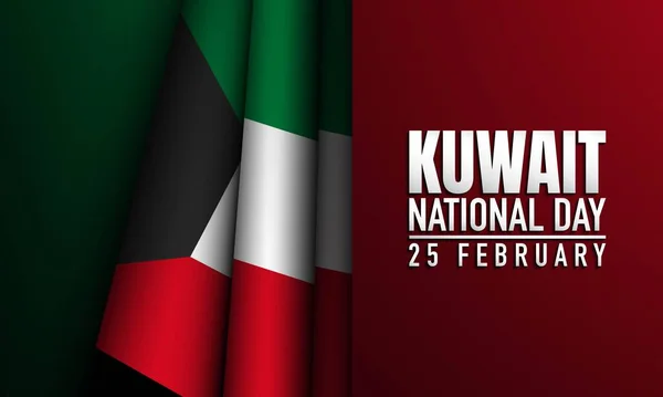 Fondo Del Día Nacional Kuwait Ilustración Vectorial — Vector de stock