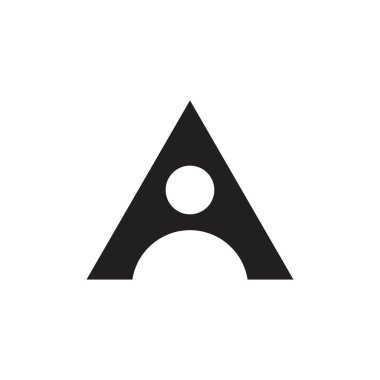 İnsanların simgesi olan A harfi logo tasarımı.