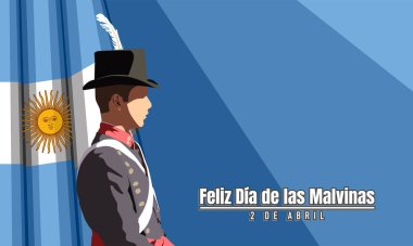 Malvinas Günü Arka plan Tasarımı. Vektör İllüstrasyonu.