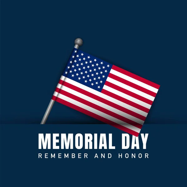 Memorial Day Background Design Ilustração Vetorial —  Vetores de Stock