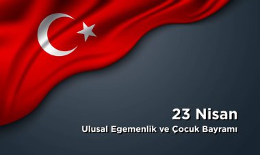 Ulusal Egemenlik ve Çocuk Günü Arkaplan Tasarımı. Vektör İllüstrasyonu.
