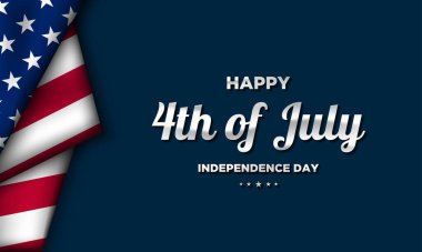 4 Temmuz Bağımsızlık Günü Amerika Birleşik Devletleri bayrağıyla arka plan tasarımı.
