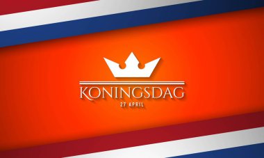 King 's Day Arkaplan Tasarımı. Vektör İllüstrasyonu.