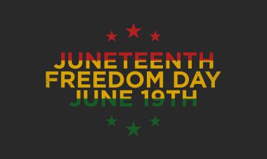 Haziran Özgürlük Günü Arkaplan Tasarımı. Vektör İllüstrasyonu.