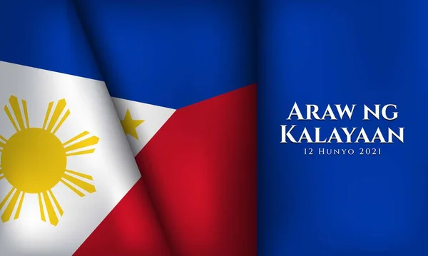 Filippinernas Självständighetsdag Bakgrund Design Vektor Illustration — Stock vektor