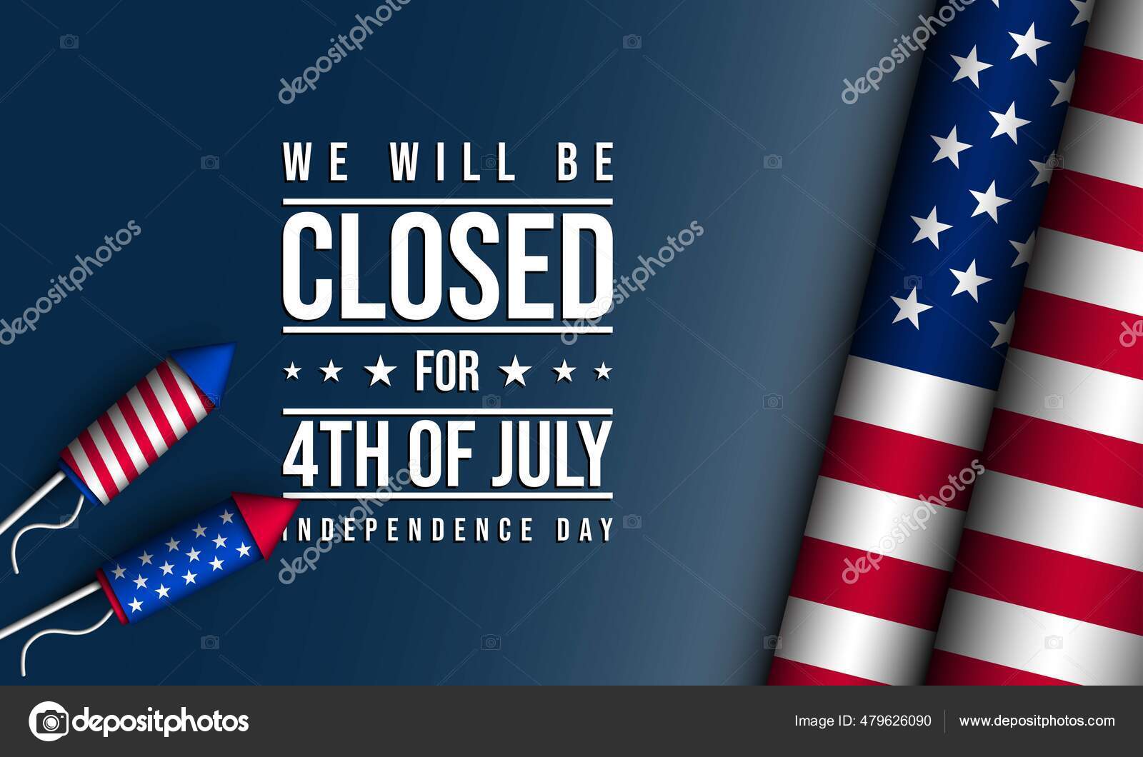 United States Independence Day Background Design Closed Fourth July
