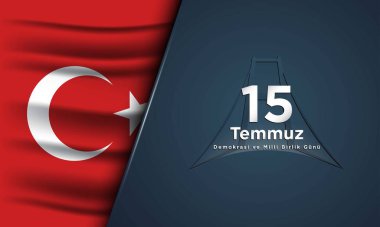 Demokrasi Günü ve Ulusal Birlik Arkaplan Tasarımı.