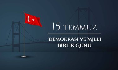 Demokrasi Günü ve Ulusal Birlik Arkaplan Tasarımı.