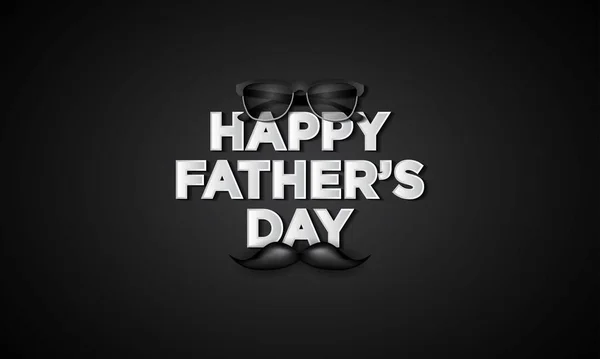 Father Day Background Design Black Background — Stock Vector
