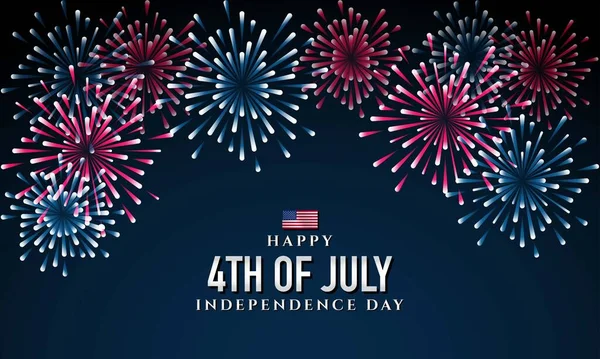États Unis Independence Day Background Design Juillet — Image vectorielle