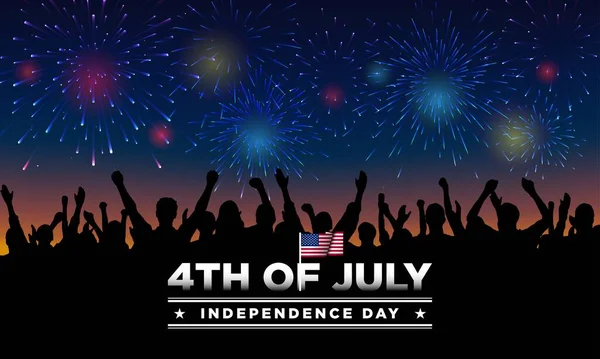 États Unis Independence Day Background Design Juillet — Image vectorielle