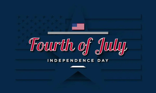 United States Independence Day Background Design Inglés Cuatro Julio — Vector de stock