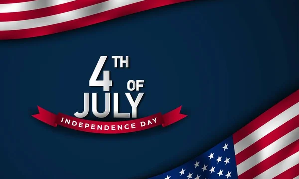 États Unis Independence Day Background Design Juillet — Image vectorielle