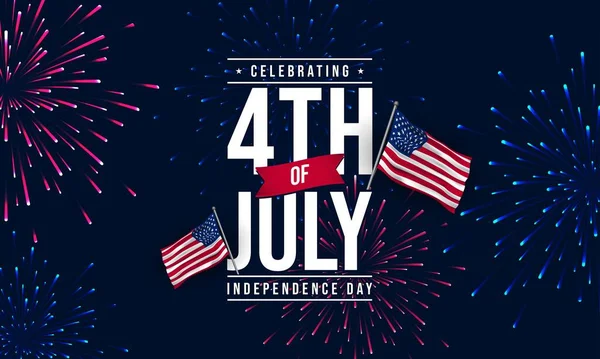 United States Independence Day Background Design Fourth July — Stock Vector