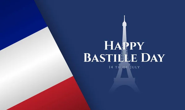 Bastille Day Background July Eiffel Tower Illustration — Stock Vector