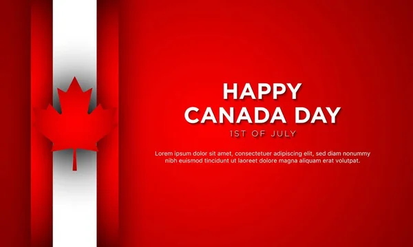 Canada Day Background Design Inglés Ilustración Vectorial — Vector de stock