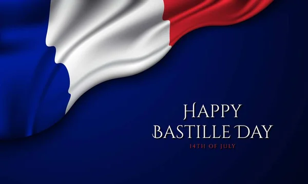 Bastille Day Background Design Julio — Vector de stock