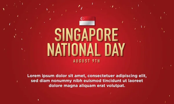 Singapur Día Nacional Diseño Antecedentes — Vector de stock