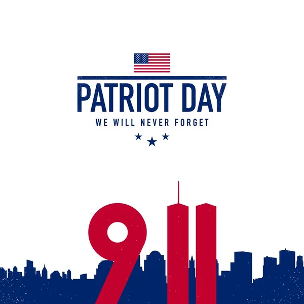 Patriot Day Achtergrond Ontwerp Vector Illustratie — Stockvector