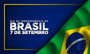 Brezilya Bağımsızlık Günü Arkaplan Tasarım Şablonu.