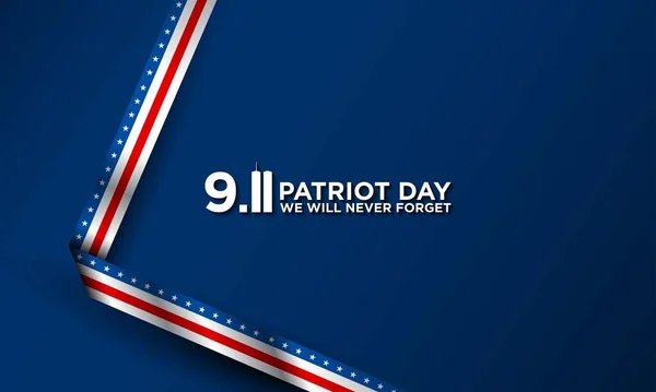 Patriot Day Background Design Inglés Ilustración Vectorial — Vector de stock