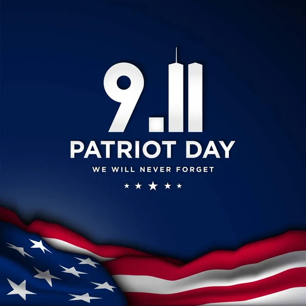 Patriot Day Background Design Inglés Ilustración Vectorial — Vector de stock