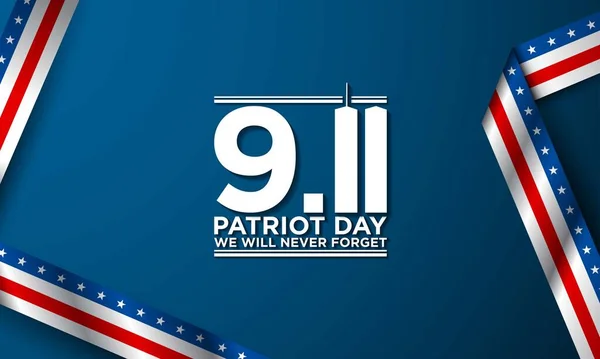Patriot Day Σχεδιασμός Φόντου Εικονογράφηση Διανύσματος — Διανυσματικό Αρχείο