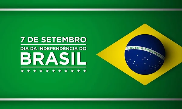 Brasile Giorno Indipendenza Sfondo Design Template — Vettoriale Stock