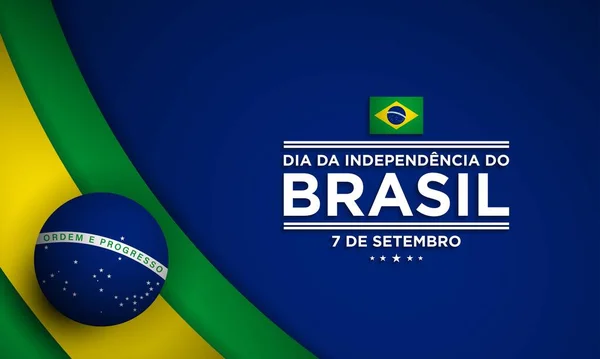 Brasiliens Unabhängigkeitstag Hintergrund Design Vorlage — Stockvektor