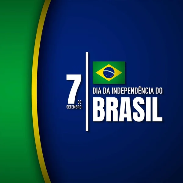 Modelo Design Fundo Dia Independência Brasil — Vetor de Stock