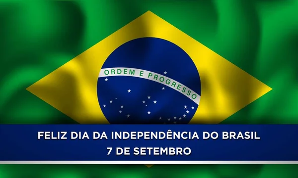 Brasil Día Independencia Antecedentes Plantilla Diseño — Vector de stock