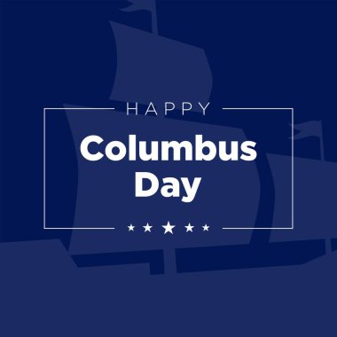 Columbus Günü Arka plan Tasarımı. Vektör İllüstrasyonu.