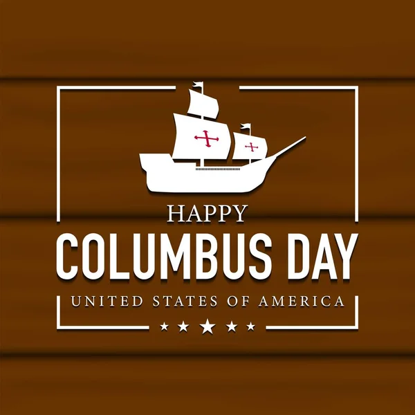 Hintergrunddesign Für Den Columbus Day Vektorillustration — Stockvektor