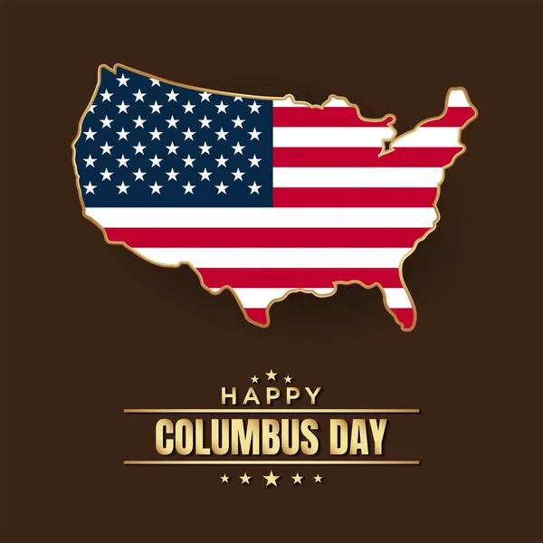 Columbus Day Background Design Banner Cartel Tarjeta Felicitación — Vector de stock
