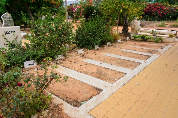 Tel Aviv Oct 2019 Empty Burial Lots Secular Civil Jewish — Stock Photo, Image