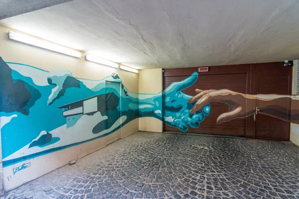 Budapest Grudzień 2019 Graffiti Street Wall Art Dzielnicy Żydowskiej Budepest Zdjęcie Stockowe