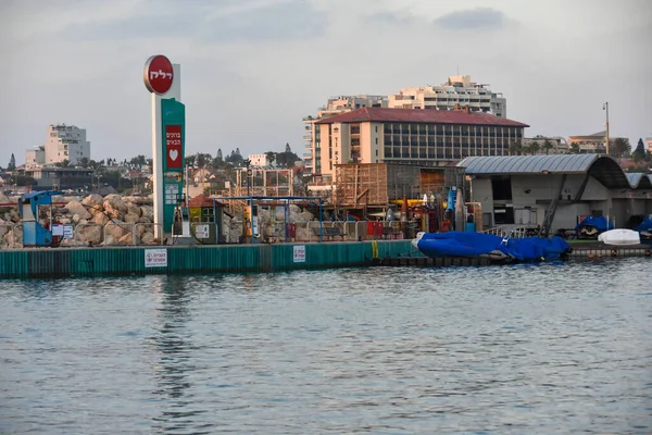 Herzliya Israel Aug 2020 Port Harzliya Obszar Żeglarski Ośrodek Wypoczynkowy — Zdjęcie stockowe