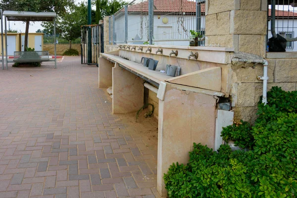 Tel Aviv Okt 2019 Traditionele Handwasmachine Een Joodse Begraafplaats Israël — Stockfoto