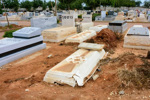 Tel Aviv Ktz 2019 Puste Cmentarze Cmentarzu Żydowskim Izraelu Obrzeżach Obraz Stockowy
