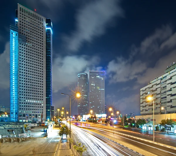 Tel Aviv à noite — Fotografia de Stock