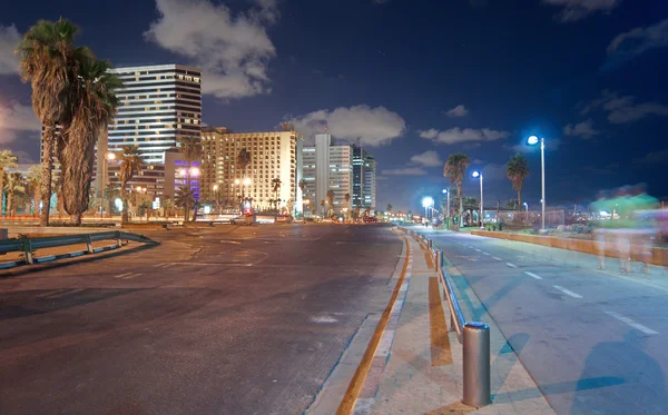 Tel Aviv Promenade at night — Stock Photo, Image