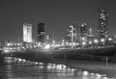 tel aviv skyline Sahili geceleri