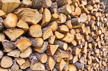 Ahşap yangın ahşap bir kazık günlüğe kaydeder.