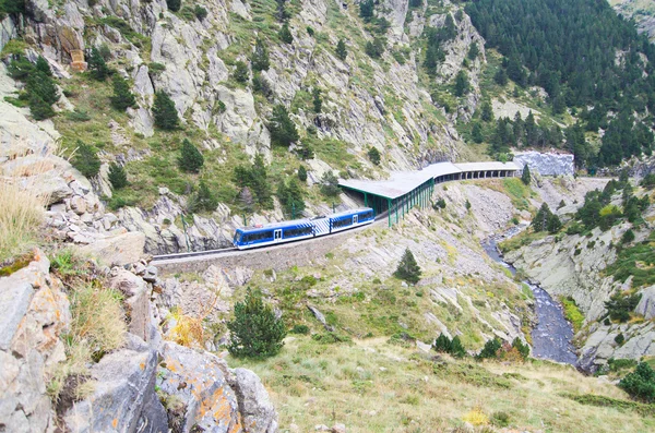 Rack railway of Vall de Nuria, Spain — Stock Photo, Image