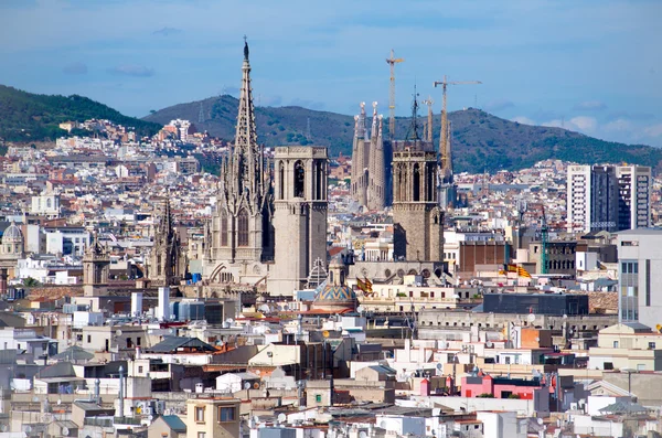 Vue aérienne de Barcelone — Photo