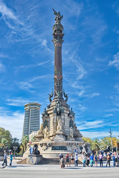 Le monument Columbus (Mirador de Colom) à Barcelone — Photo