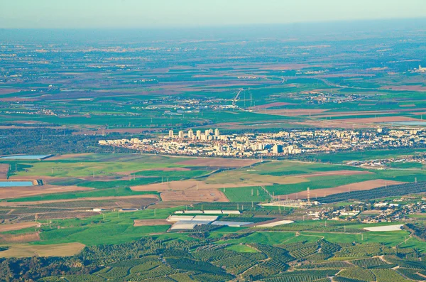 Ballooning over Israel - bird's eye view of Israel after the rai — Stock Photo, Image