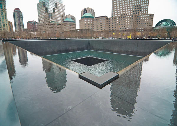 9-11 Memorial at the World Trade Center Ground Zero — Stock Photo, Image