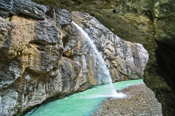 Wąwozu Aare - Aareschlucht rzeki Aare — Zdjęcie stockowe