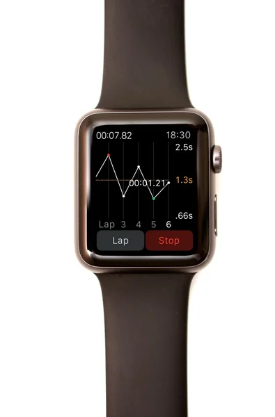 Apple Watch Stop Watch app — Zdjęcie stockowe
